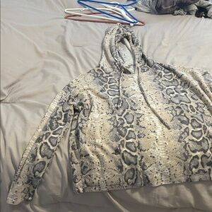 Snakeskin Print Hoodie